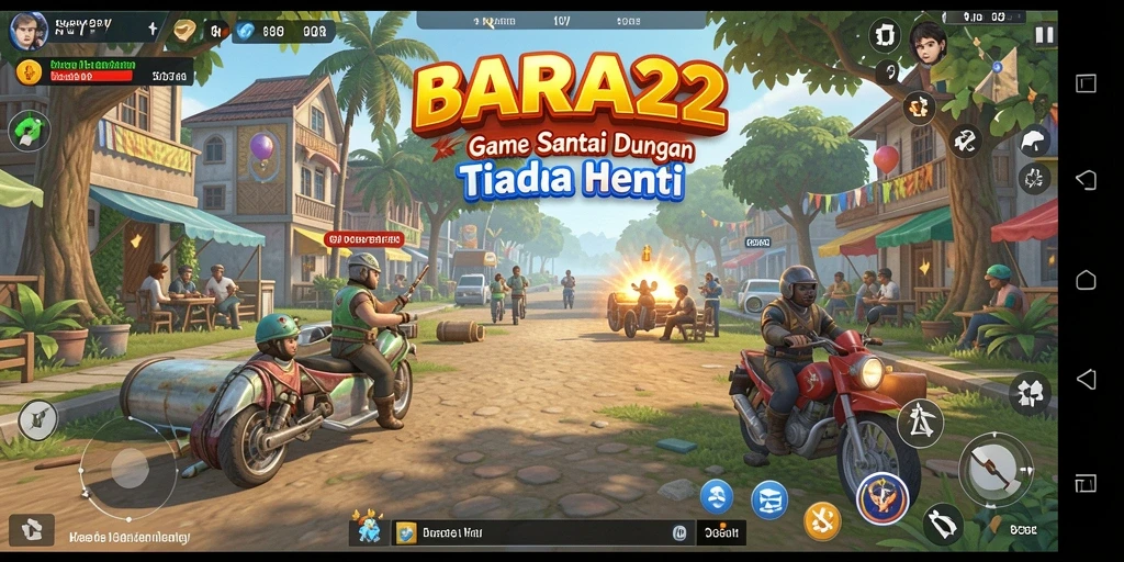 Tangkapan layar gameplay BARA22 dengan aksi yang seru