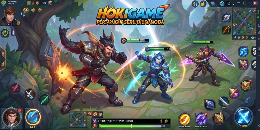 Tampilan aksi memukau dalam gameplay HOKIGAME yang kompetitif.