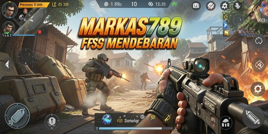 Tampilan seru gameplay FPS di MARKAS789 dengan aksi tembak-menembak.