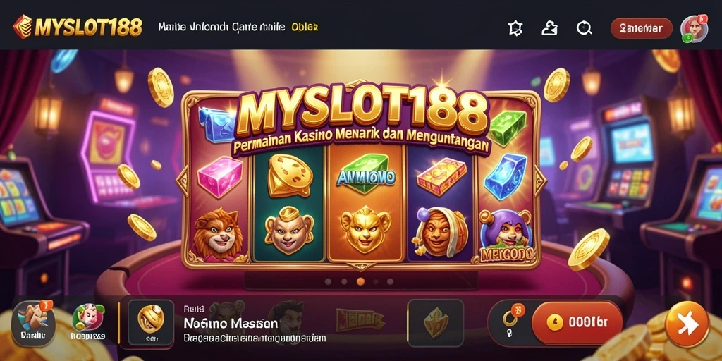 Screenshot gameplay MYSLOT188 menampilkan suasana Kasino yang seru.