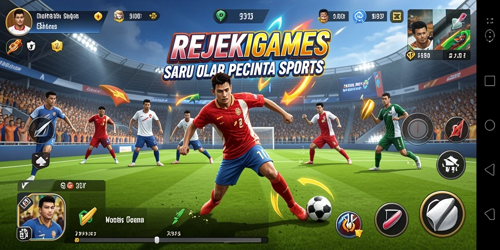 Tampilan gameplay mendebarkan dalam REJEKIGAMES.