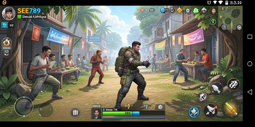 Tampilan gameplay menarik dari SEE789 dengan elemen simulasi kehidupan.