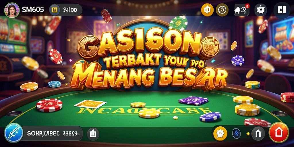 Screenshot gameplay SM605 menampilkan aksi mendebarkan di dunia Kasino.
