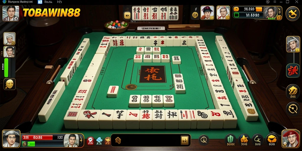 Screenshot gameplay TOBAWIN88 yang menampilkan aksi Mahjong seru.